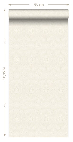 Origin Wallcoverings Tapete Ornamente Crême-Weiß - 53 cm x 10.05 m - 346241