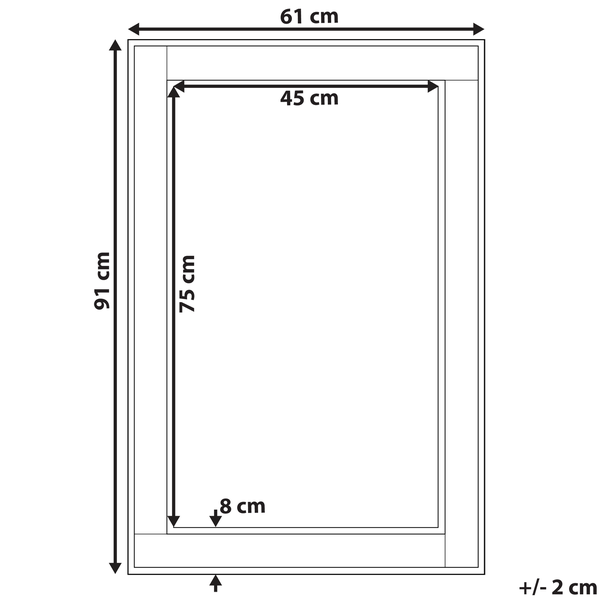 Wandspiegel FENIOUX 60 cm 90 cm Silber
