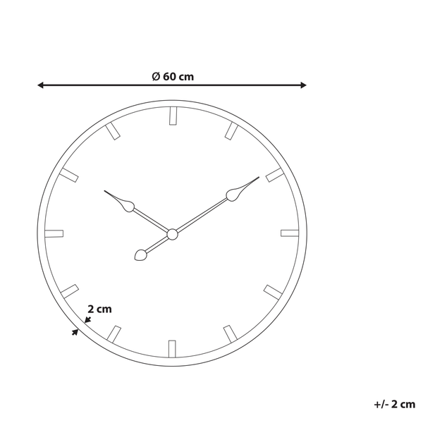 Wanduhr CABORCA 60 cm Tannenholz Hellbraun