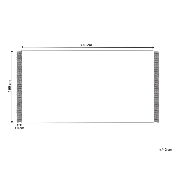 Teppich SOMEK Beige 160 x 230 cm Baumwolle