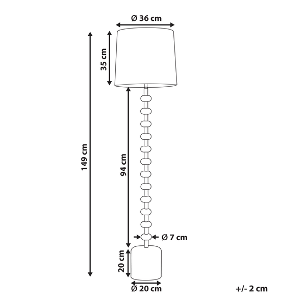 Stehlampe KRIOS Metall Hellbraun