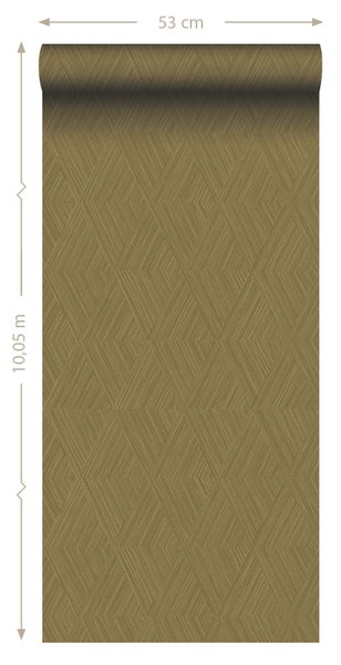Origin Wallcoverings Tapete 3D-Muster Senfgelb - 50 x 900 cm - 347843