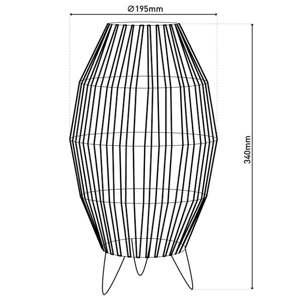 LED Solarleuchte Korbinian für Garten und Terrasse, Außendeko aus Metall, Kunststoff und Jute in natur, fest verbaute LEDs, Solar Lampe für den Garten 34 x 19,58 cm
