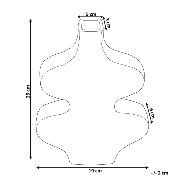 Blumenvase ARGOS Keramik 25 cm Schwarz