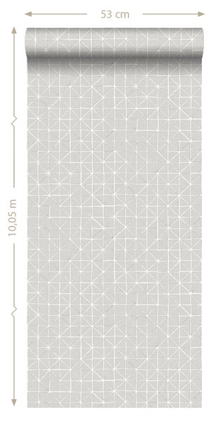ESTAhome Tapete geometrische Formen Taupe - 53 cm x 10.05 m - 148349
