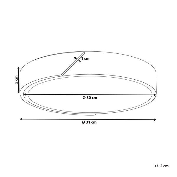 LED Deckenlampe PATTANI Metall Grau