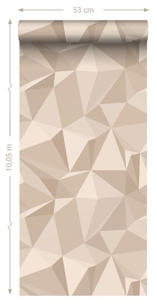 Sanders und Sanders Tapete 3D-Muster Beige - 50 x 900 cm - 935272