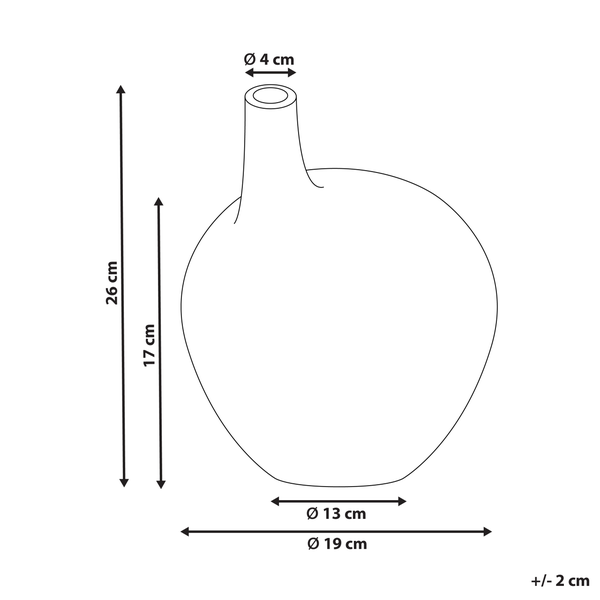Dekovase BENTONG Keramik 26 cm Hellblau