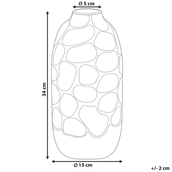 Dekovase CENABUM Steinzeug 34 cm Weiß
