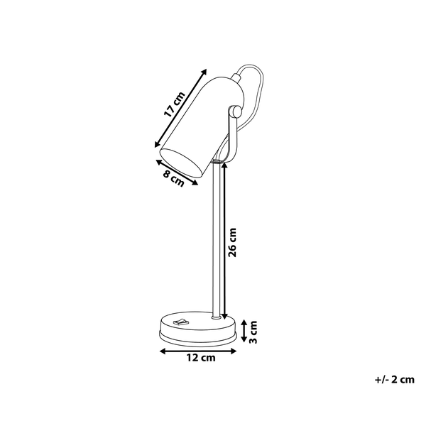 Schreibtischlampe TYRIA verstellbar Metall Schwarz