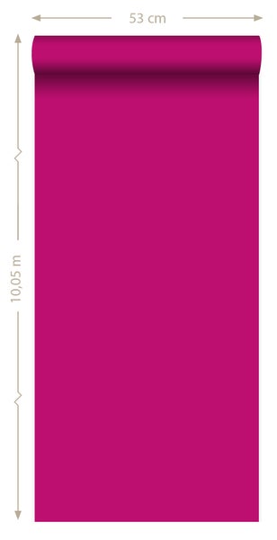 Origin Wallcoverings Tapete Uni Bonbonrosa - 53 cm x 10.05 m - 347452