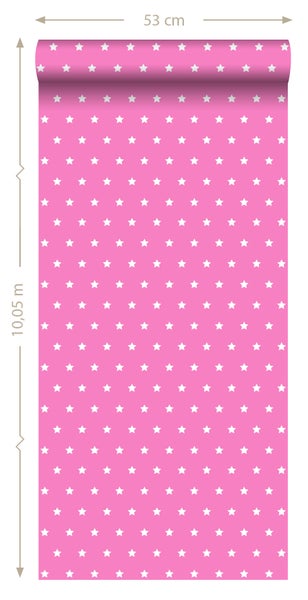 ESTAhome Tapete Sterne Rosa - 53 cm x 10.05 m - 114939