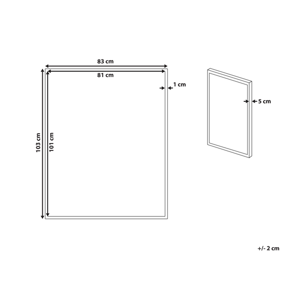 Canvas JESI Abstraktes Muster 83 x 103 cm Grau