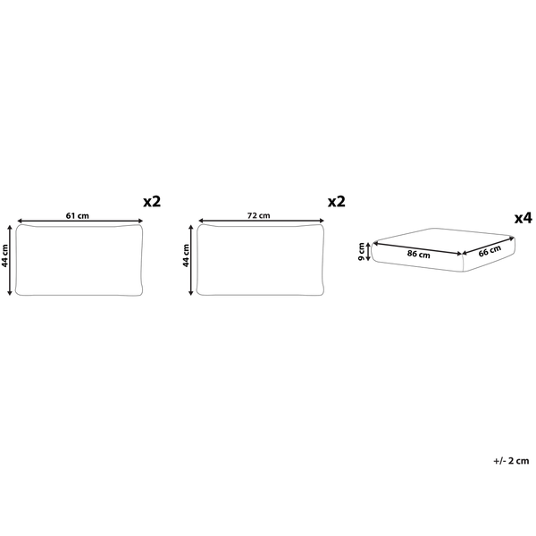 Outdoor Kissenbezug Set NOTO Grau