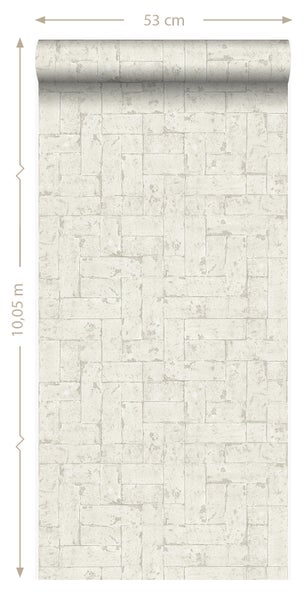 Origin Wallcoverings Tapete Backstein-Optik Hellbeige - 53 cm x 10.05 m - 347568