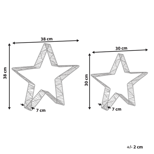 LED Leuchtstern in Sternform für die Weihnachtsdekoration