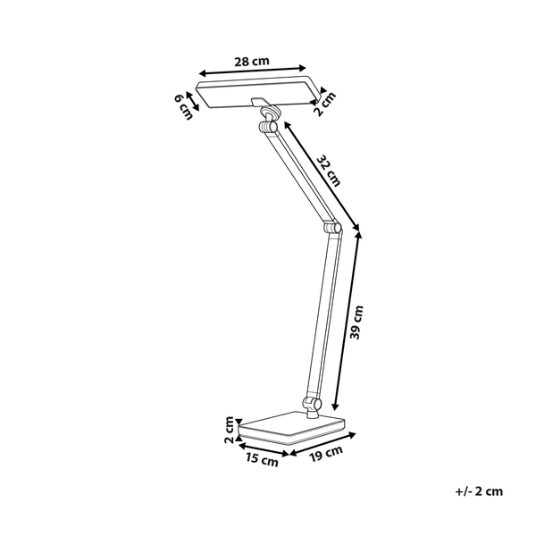 LED Schreibtischlampe LACERTA mit kabellosem Ladegerät Metall Schwarz