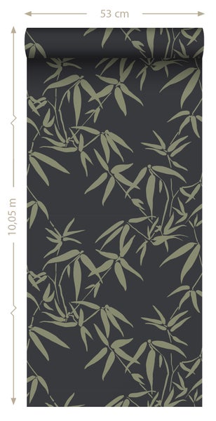 Tapetenrolle mit Bambusmuster, 53 cm breit und 10,05 m lang