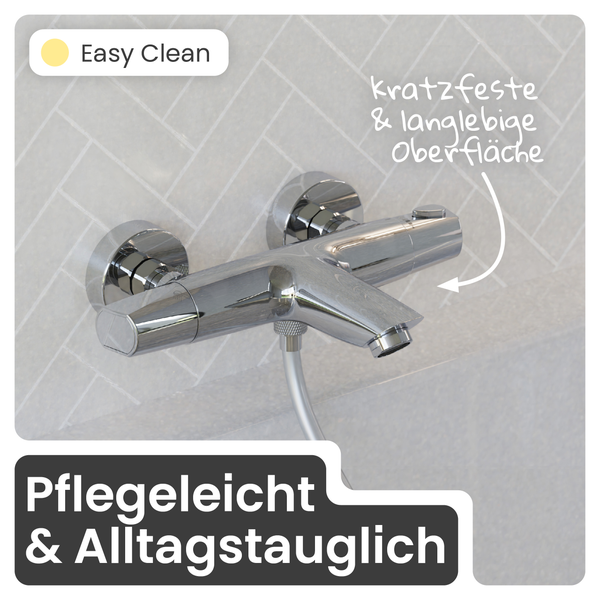 Aufputz-Brausearmatur mit Eigenschaften wie einfache Reinigung und kratzfeste Oberfläche