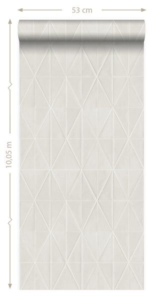 Origin Wallcoverings Tapete grafische Form Hellsilbergrau - 53 cm x 10.05 m - 347232