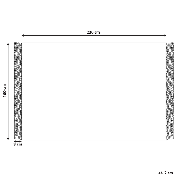 Teppich EMIRLER Weiß 160 x 230 cm Wolle