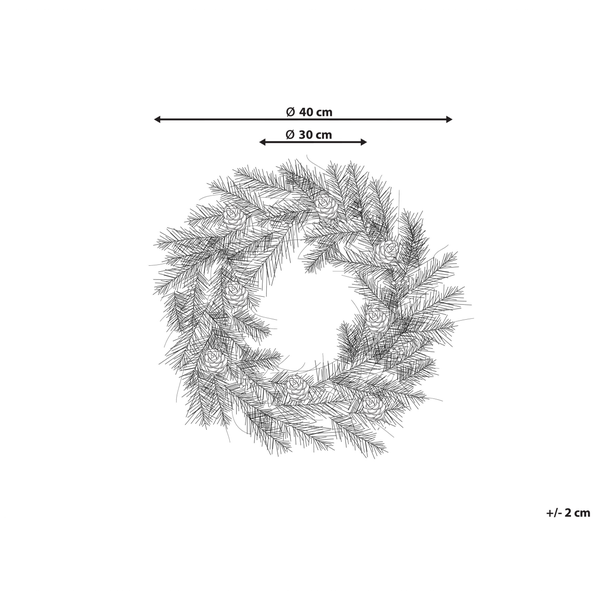 Weihnachtskranz LED WAPTA Grün 40 cm