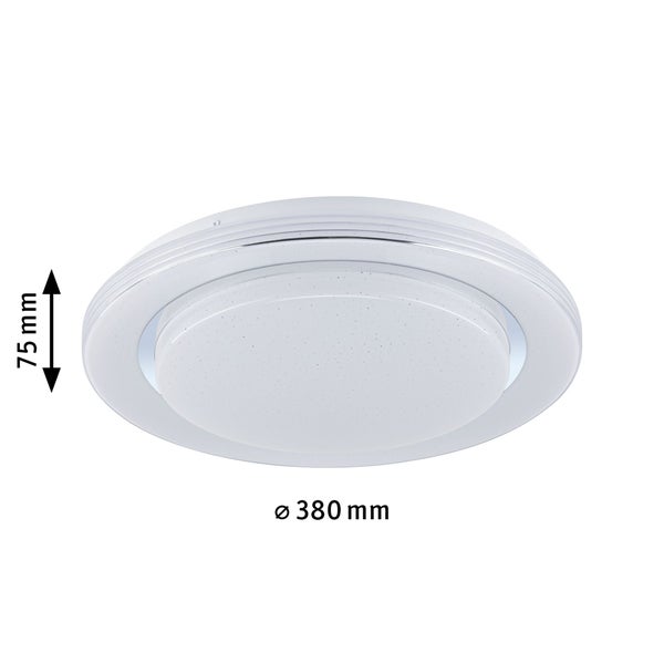 LED Deckenleuchte Rainbow mit Regenbogeneffekt RGBW+ 1600lm 230V 22W dimmbar Chrom, Weiß