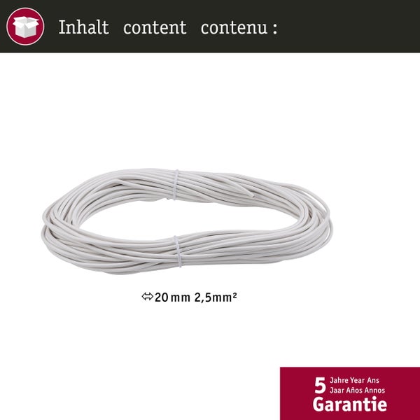 CorDuo Seilsystem Spannseil 20m 2,5qmm Weiß