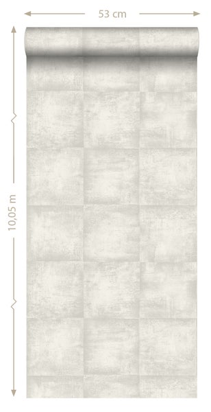 ESTAhome Tapete Beton-Optik Hellgrau - 53 cm x 10.05 m - 138202