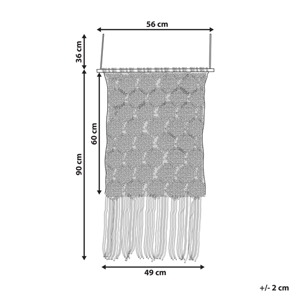 Wandbehang OKARA Baumwolle 126 cm Beige