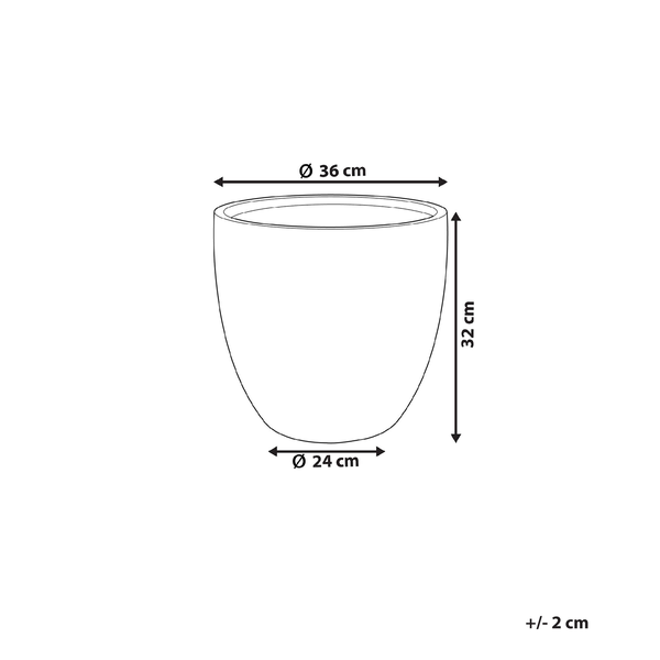 Blumenkübel KANNIA 36 cm Graphitgrau