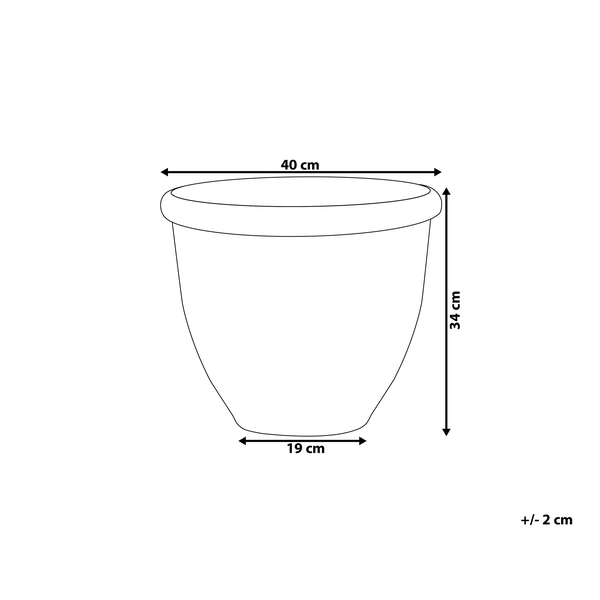 Blumenkübel TESALIA 40 cm Braun