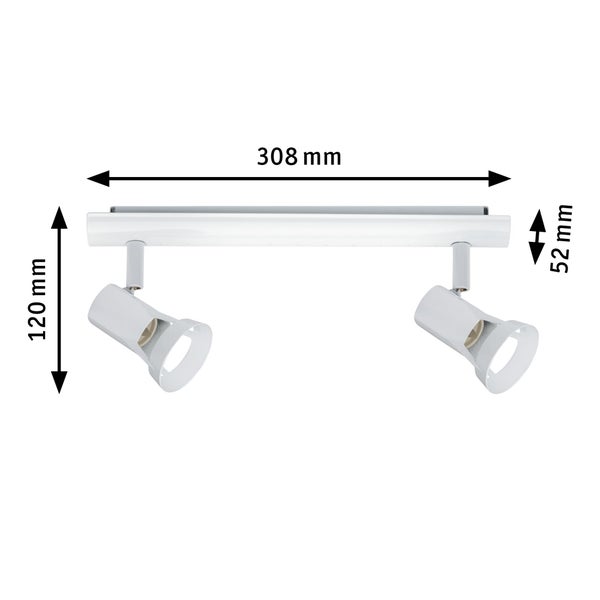 Spotlight Teja GU10 230V max. 2x10W dimmbar Weiß