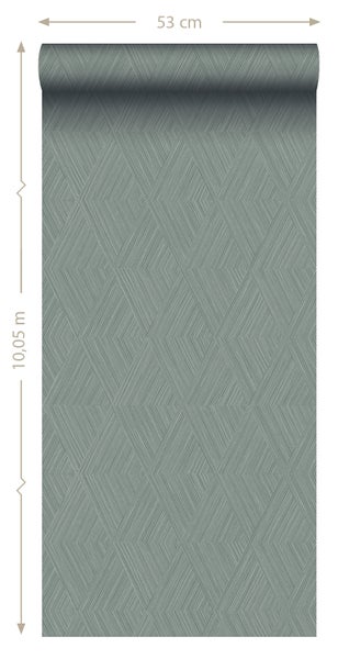 Origin Wallcoverings Tapete 3D-Muster Grüngrau - 50 x 900 cm - 347842