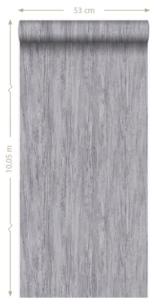 Origin Wallcoverings Tapete Holzoptik Grau - 53 cm x 10.05 m - 347417