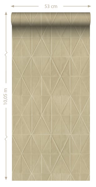 Origin Wallcoverings Tapete Origami-Muster Beige - 53 cm x 10.05 m - 347857