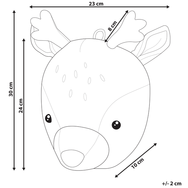 Wanddekoration für Kinder Hirsch BAMBI 30 cm Beige