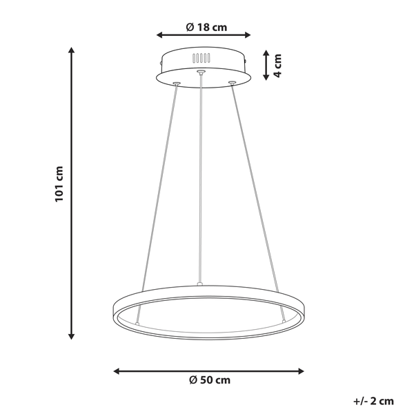 Hängeleuchte LED roségold Ringform ø 50 cm JORDAN