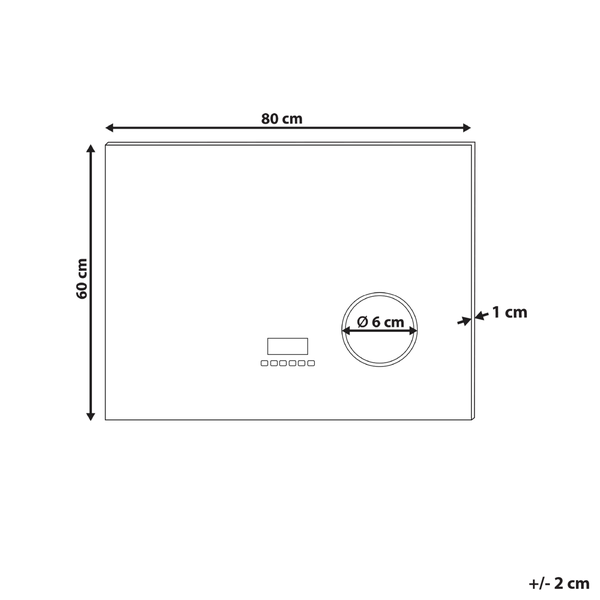 Badspiegel mit LED-Beleuchtung Bluetooth-Lautsprecher rechteckig 60 x 80 cm MONTARON