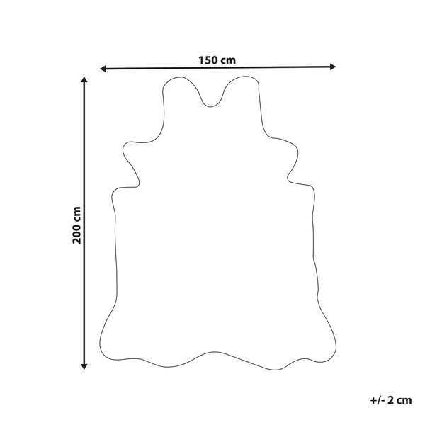 Skizze eines Teppichs mit den Maßen 150 mal 200 Zentimeter