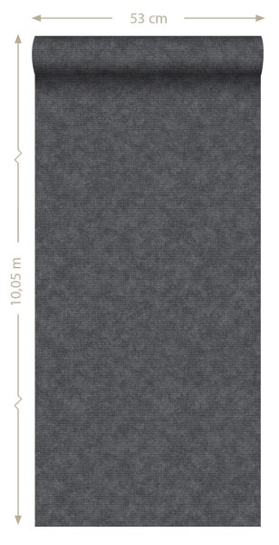 ESTAhome Tapete Uni Schwarz - 53 cm x 10.05 m - 148310