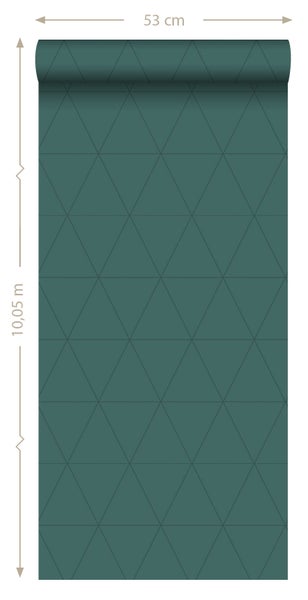 Origin Wallcoverings Tapete grafische Dreiecke Grün - 53 cm x 10.05 m - 347717