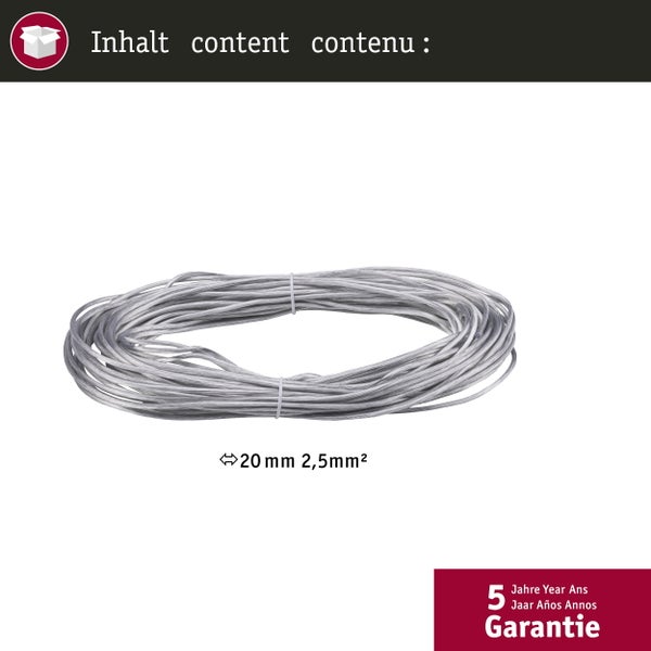 CorDuo Seilsystem Spannseil 20m 2,5qmm Transparent