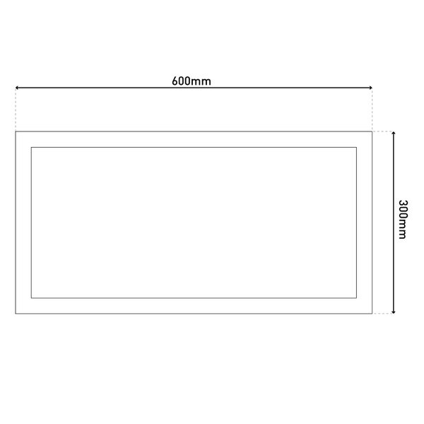 LED Aufbaupanel SORRISO, Aufbauleuchte aus Metall und Kunststoff in Weiß mit fest verbauten LEDs, 30 x 60 cm groß für Innenräume