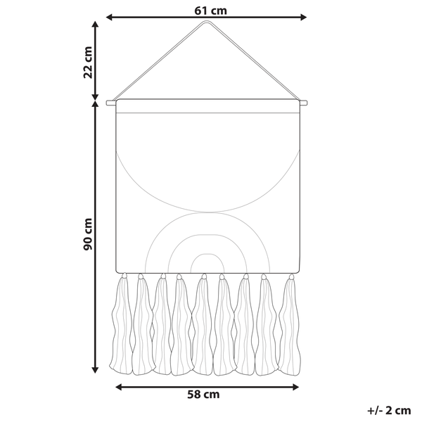 Wandbehang KAMALIA Baumwolle 112 cm Orange