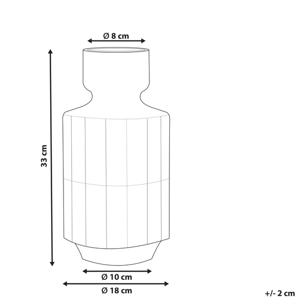 Blumenvase DIKELLA Glas 33 cm Grau