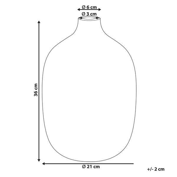 Blumenvase VIGO Keramik 36 cm Grau