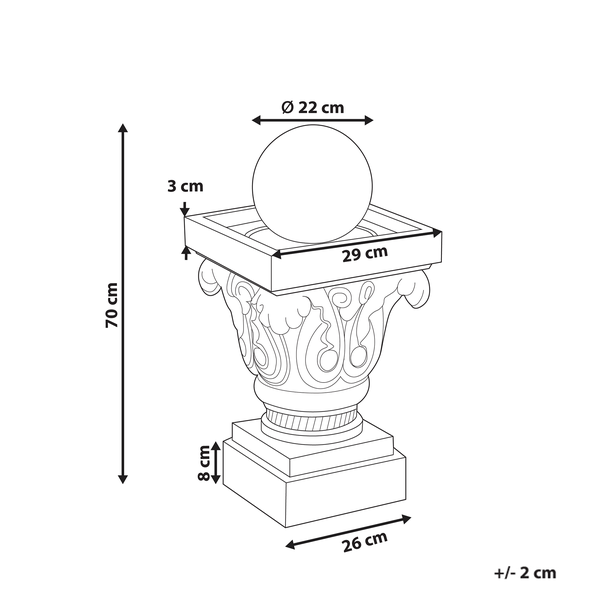 Gartenbrunnen VELINO Beige