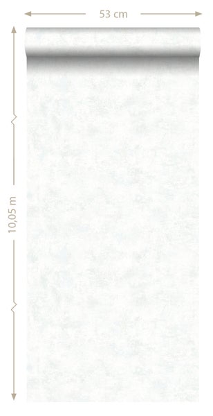 ESTAhome Tapete mit malerischem Effekt Weiß - 53 cm x 10.05 m - 148311