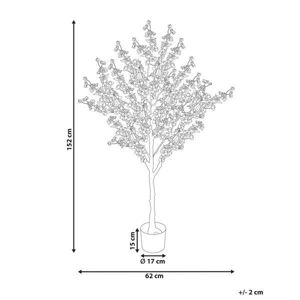 Kunstpflanze CHERRY TREE 152 cm Rosa